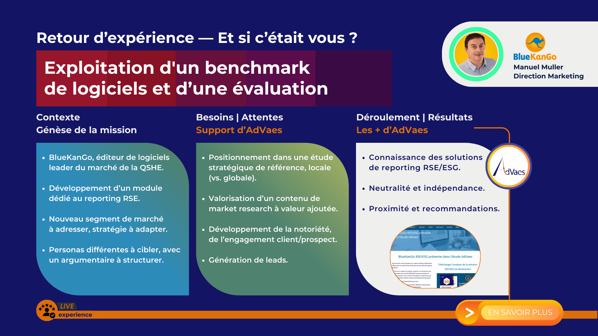 Retour d'expérience de notre client BueKanGo - Exploitation d'un benchmark de logiciels et d’une évaluation