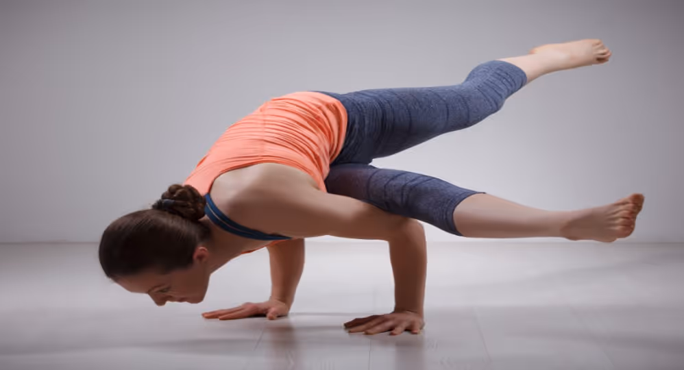 Yogi lady doing Ashtanga yoga