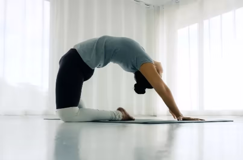 Yogi bent back to improve the digestive system