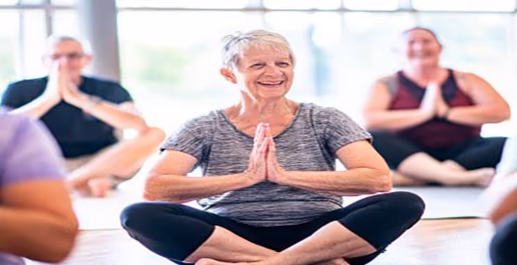 Ms. Yogi Laughing Laughing in Lotus mode