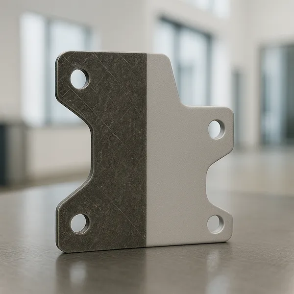microbillage d'une pièce en métal
