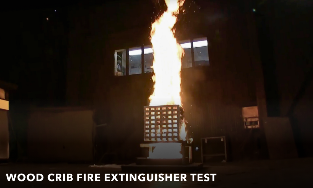 Wood crib for fire extinguisher testing