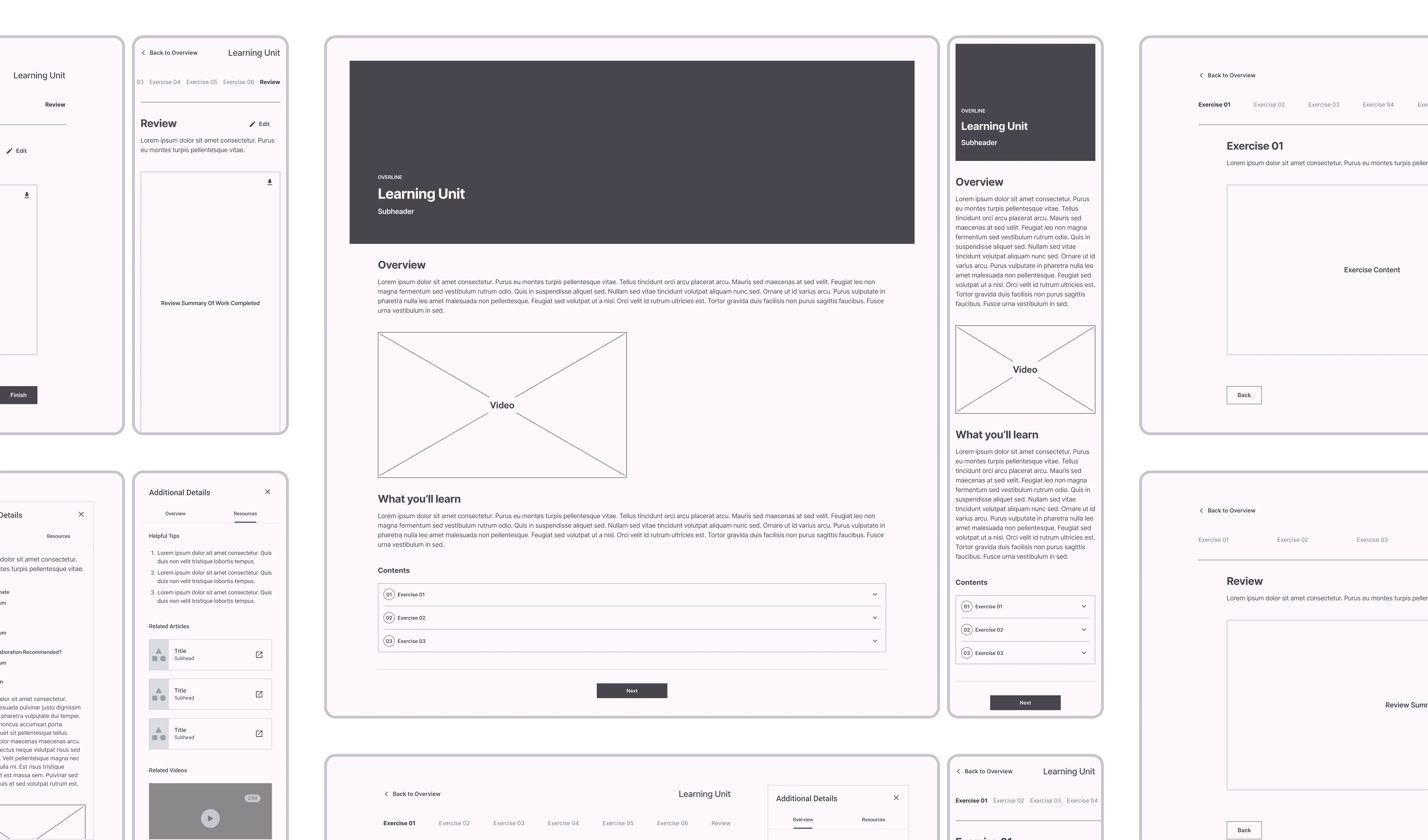 Learning unit template design (Before & After)