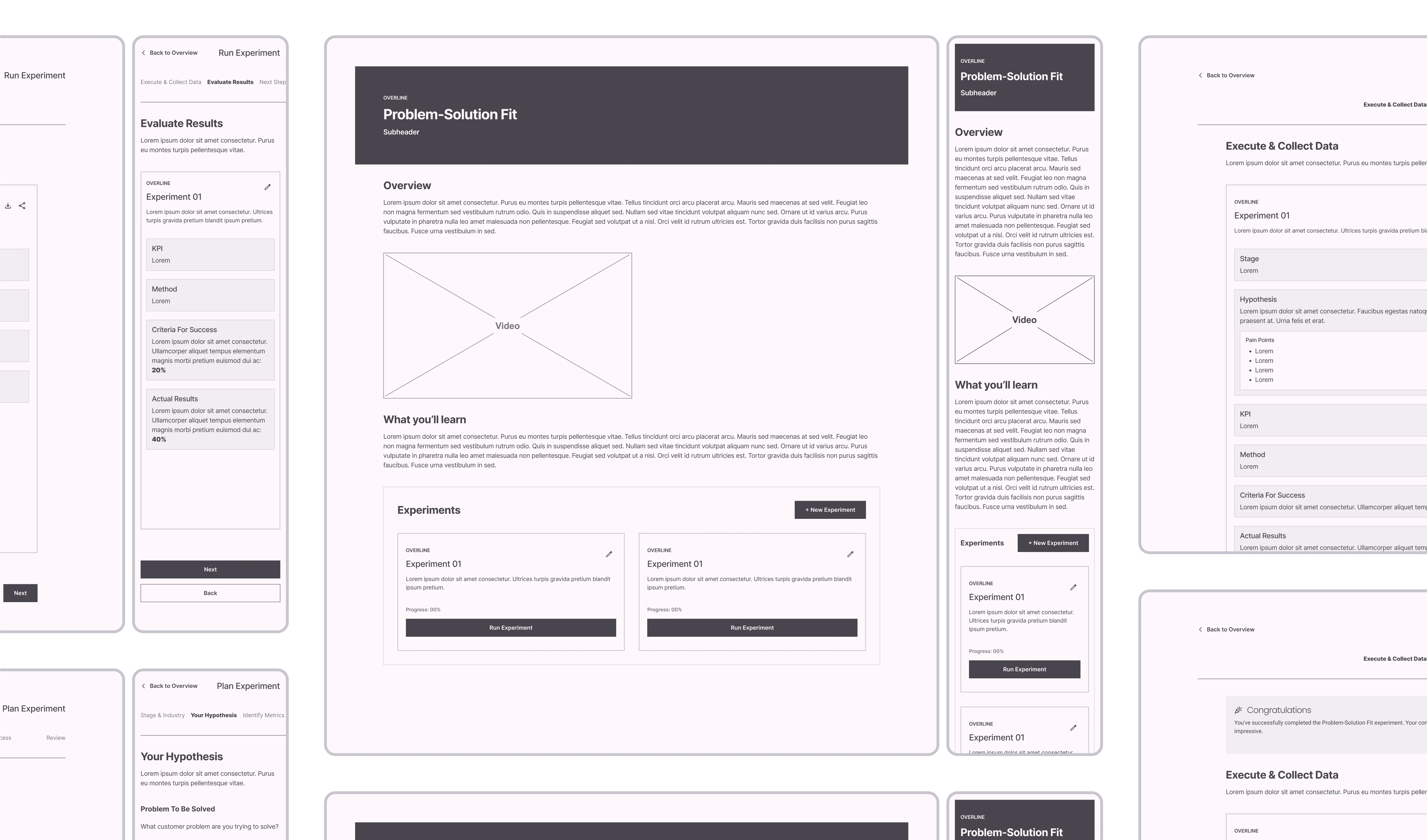 Problem-Solution Fit learning path (Before & After)