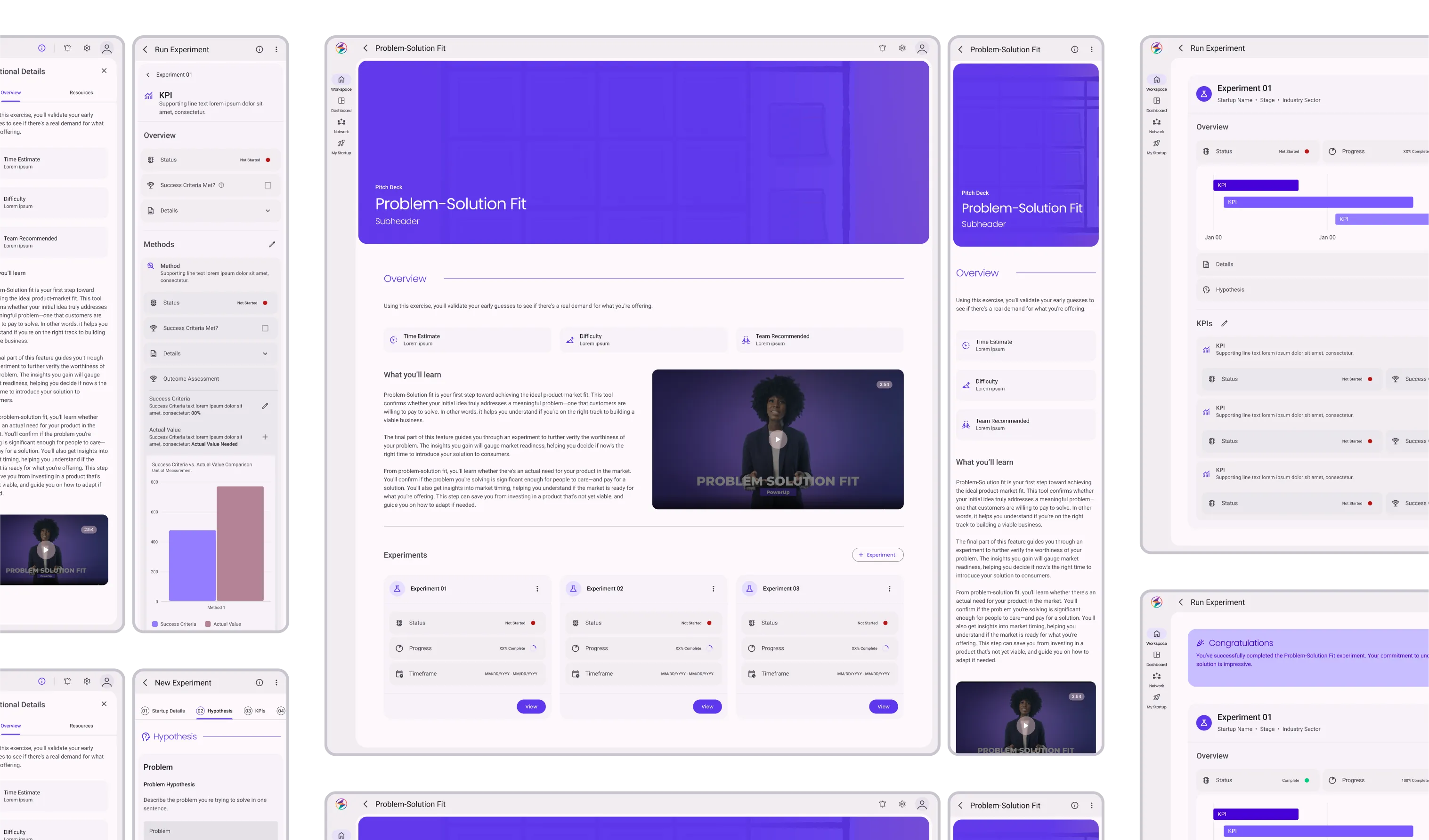 Problem-Solution Fit learning path (Before & After)