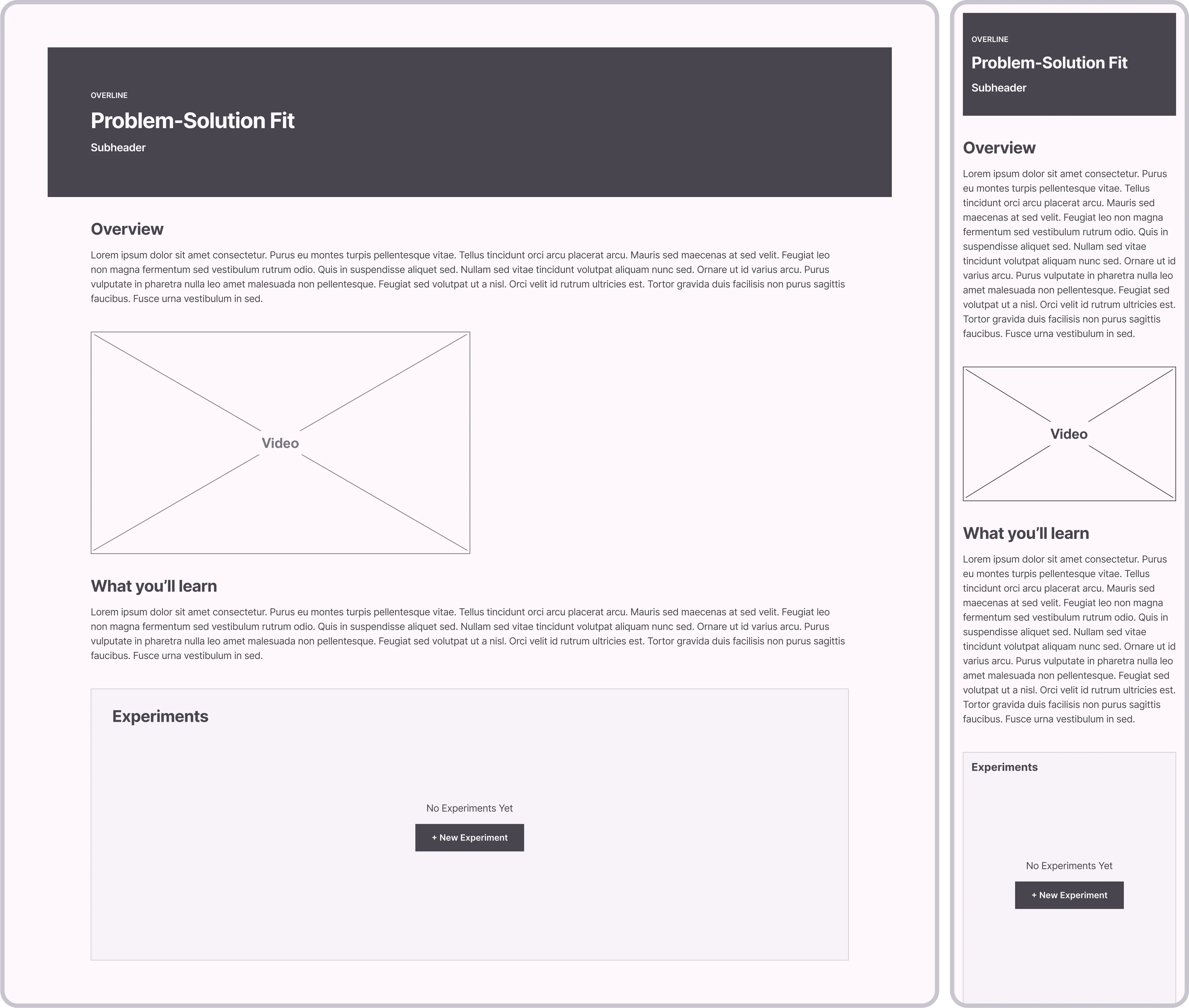 Problem-Solution Fit Overview (No experiments started)
