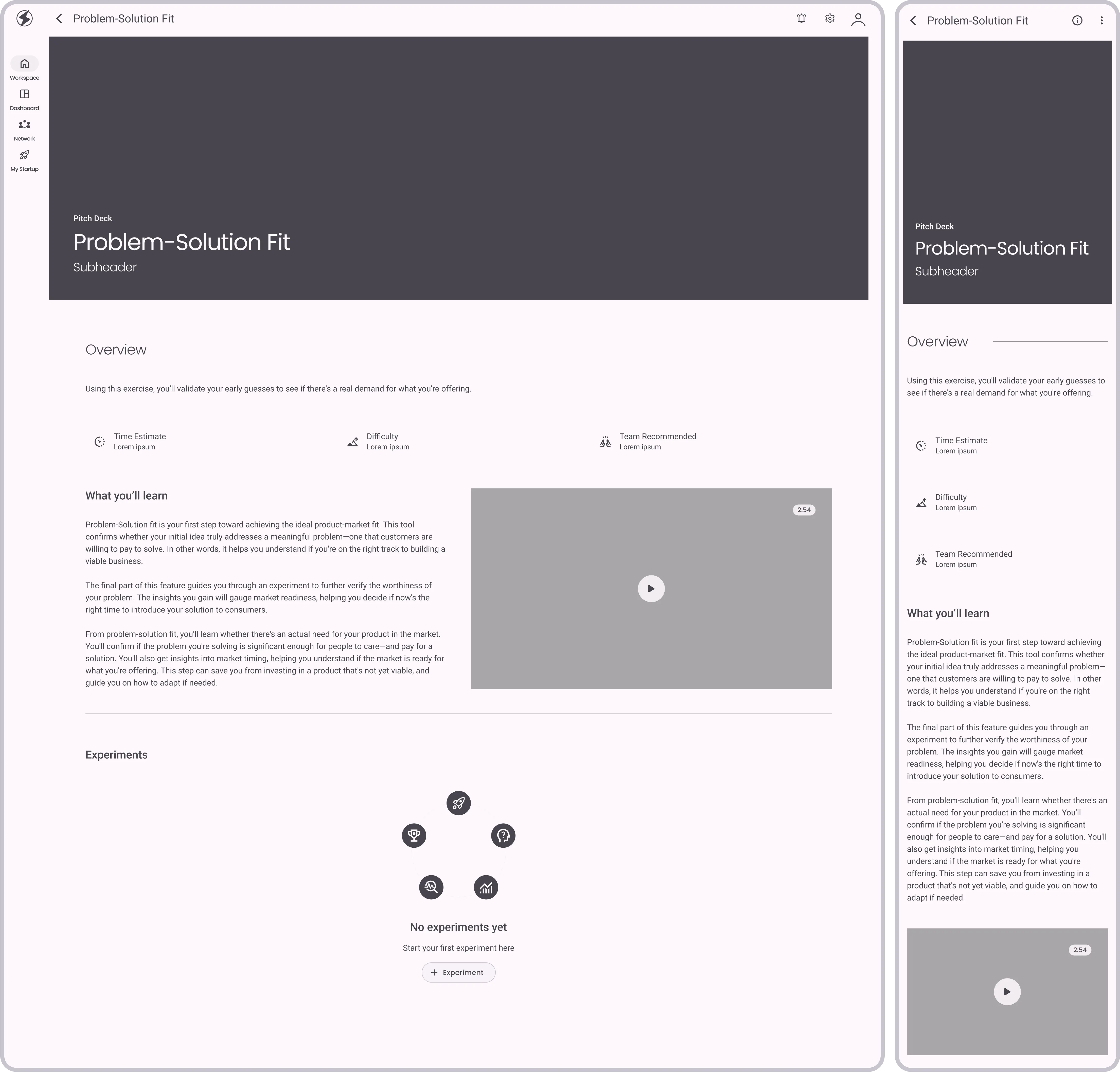Problem-Solution Fit Overview (No experiments started)
