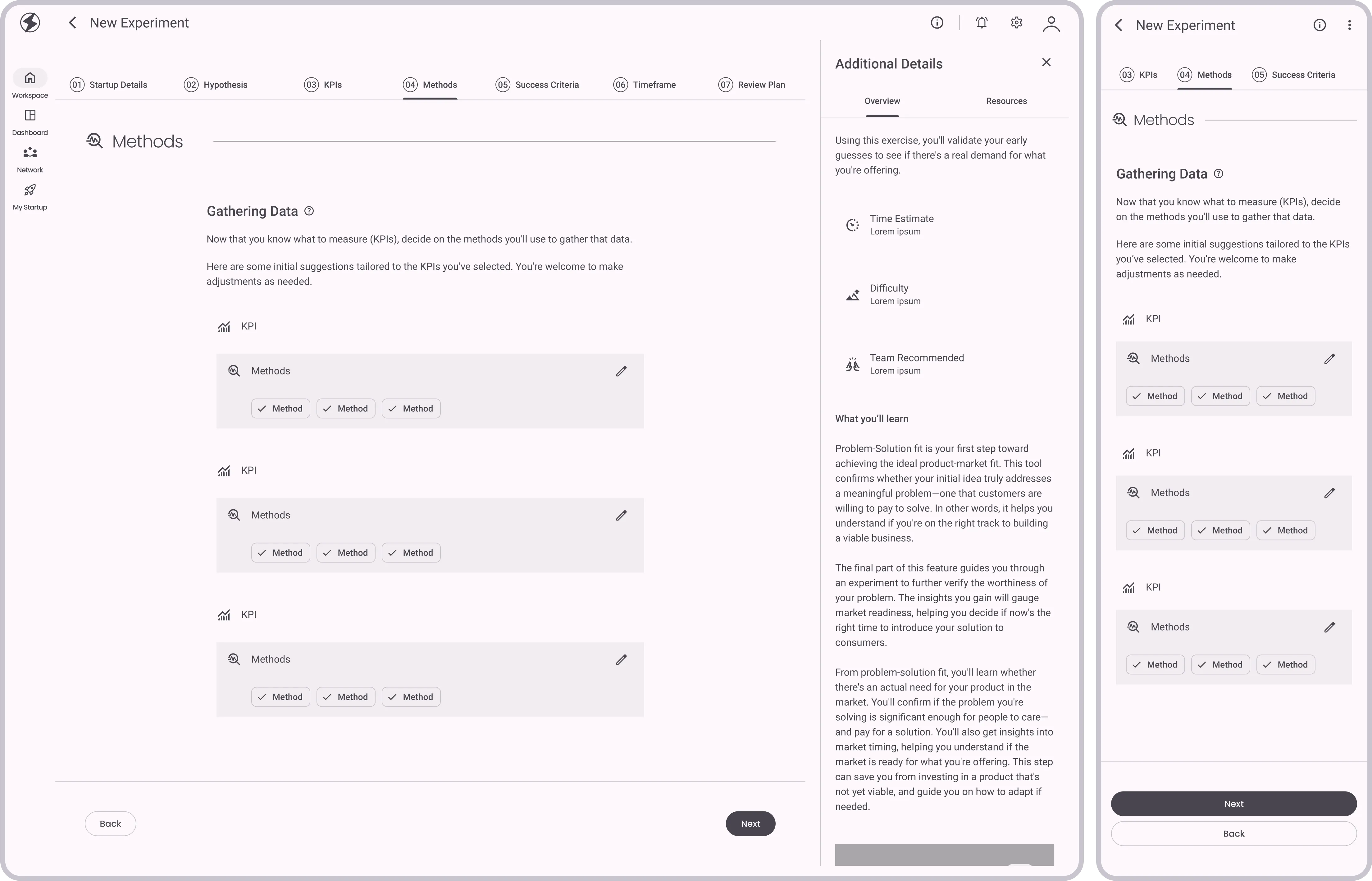 Planning Experiment: Choose Method

