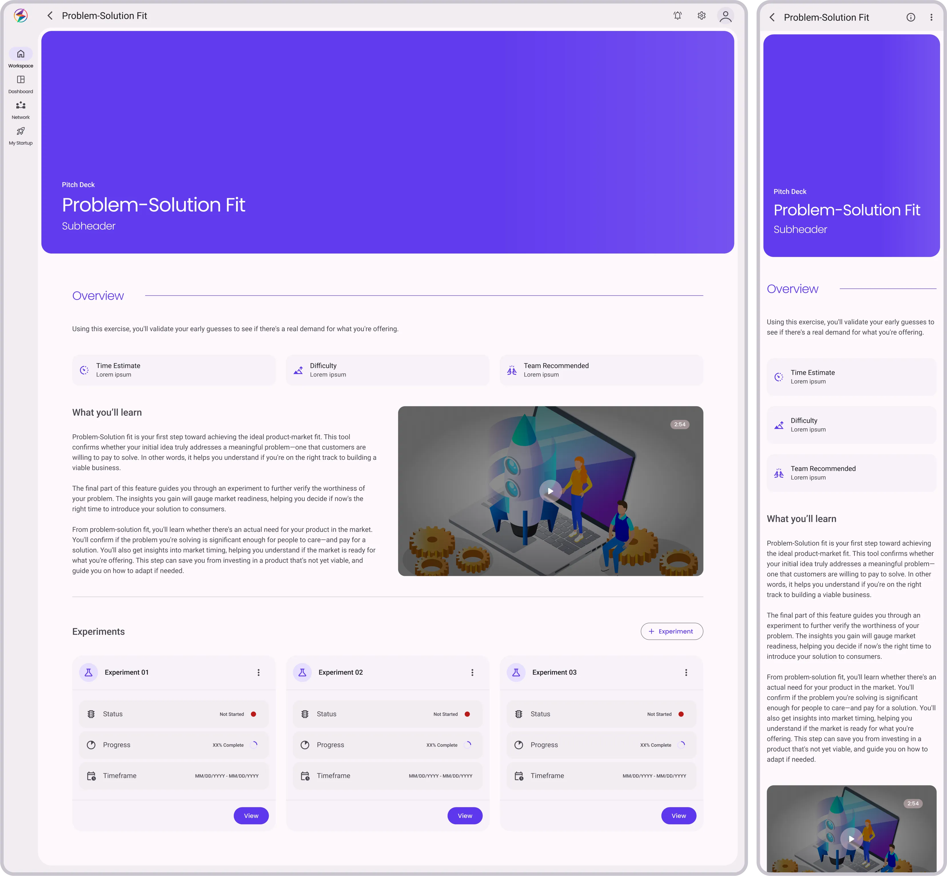 Problem-Solution Fit Overview (experiments started)