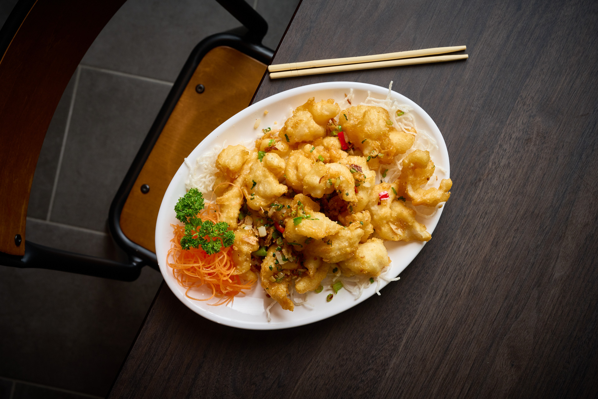 An image of a meal from Dumplings Plus.