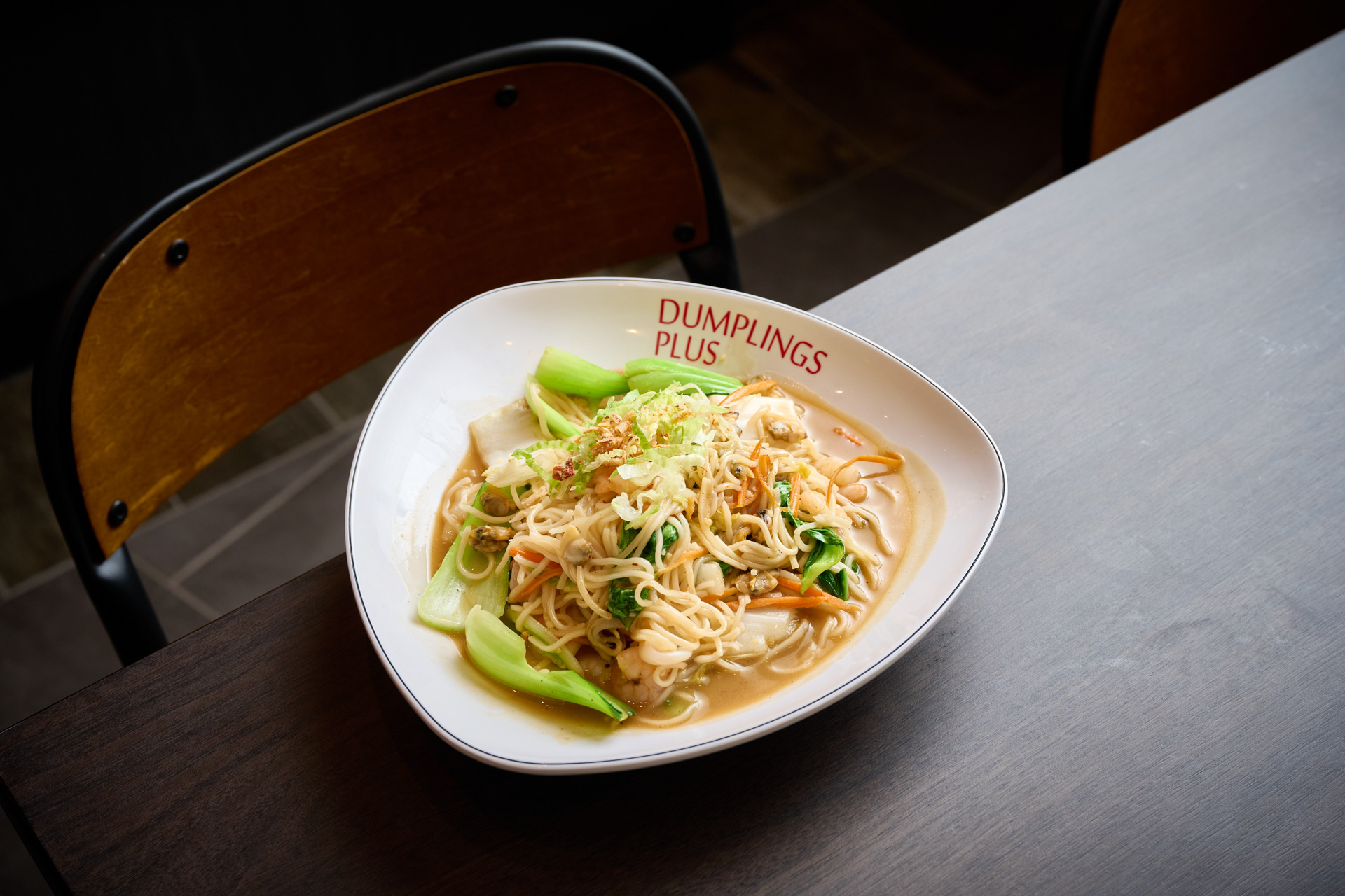 An image of a meal from Dumplings Plus.