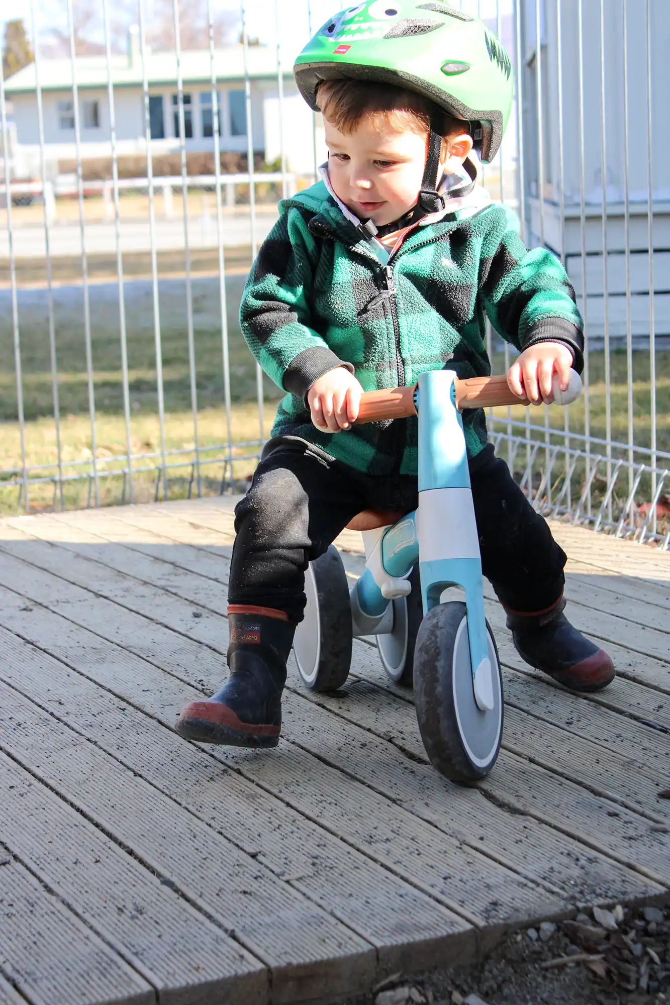 boy riding a bike