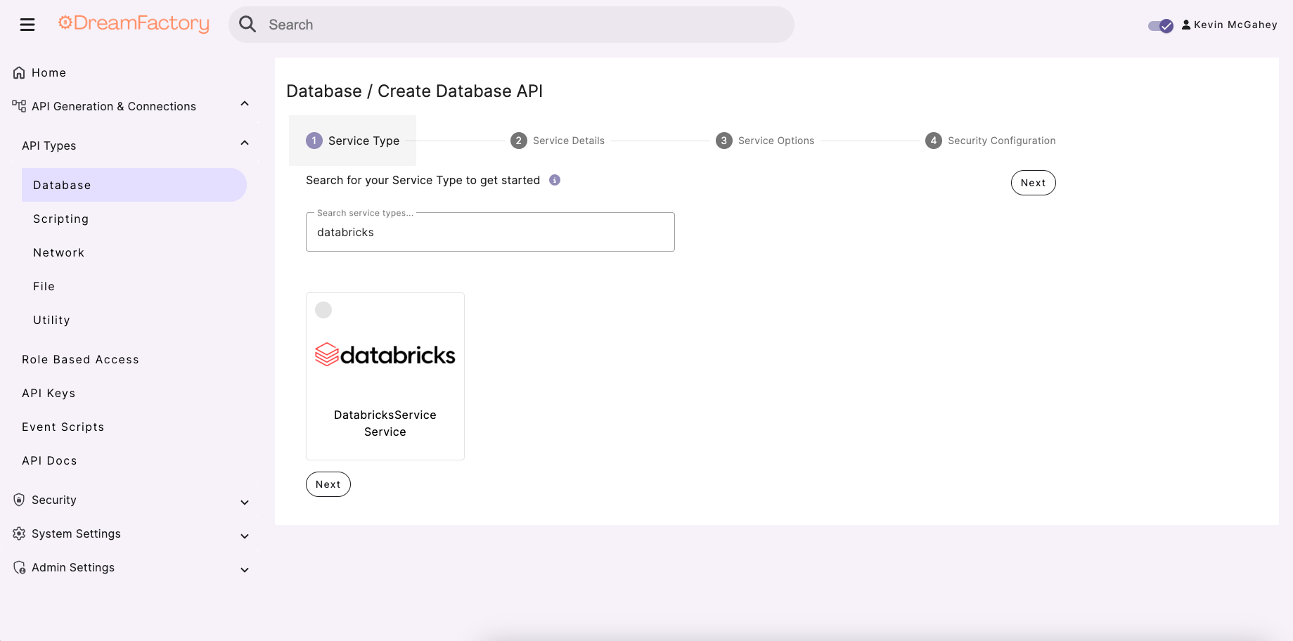 Step 1: Select your database