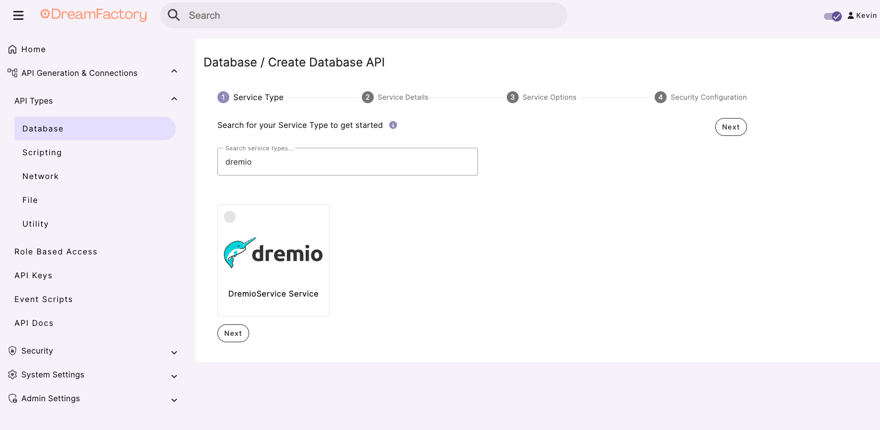 Step 1: Select your database