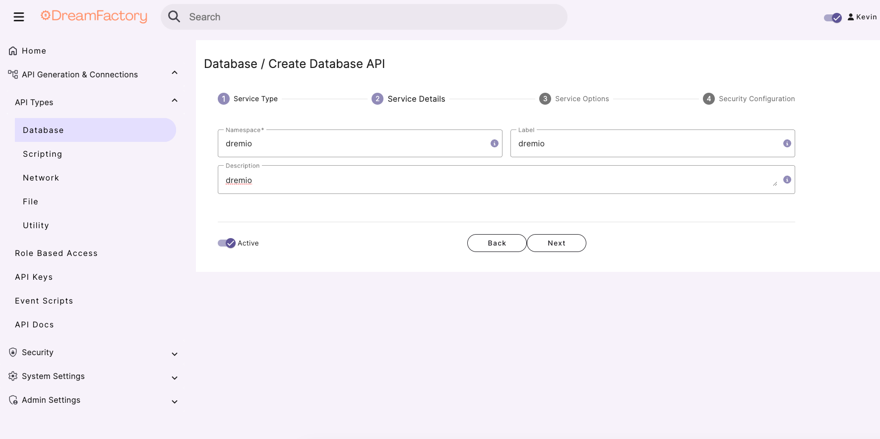 Step 1: Select your database