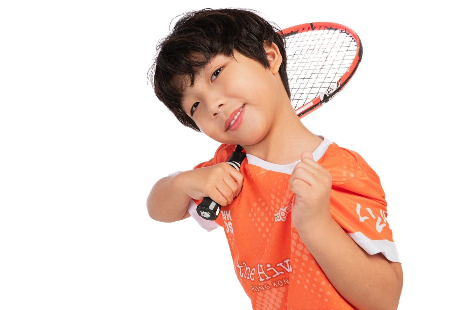 Two smiling children in orange sports shirts, one holding a basketball, surrounded by positive Trustpilot ratings and review icons.