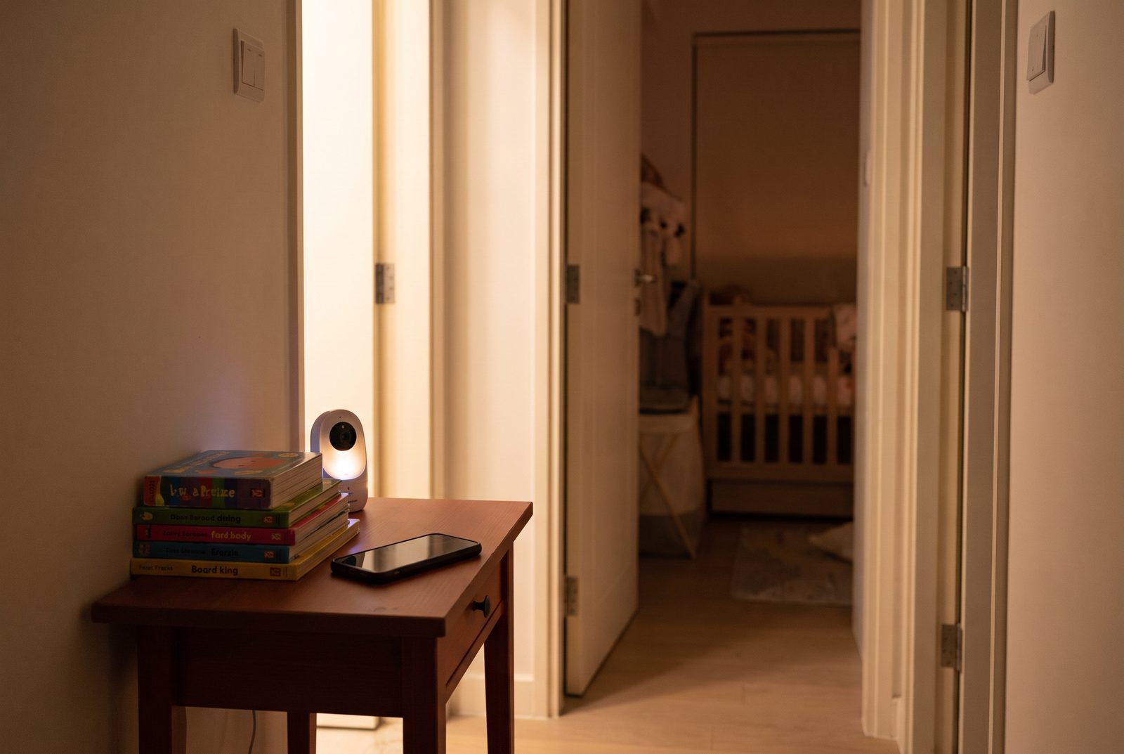 Phone placed away at bedtime to create a healthier boundary