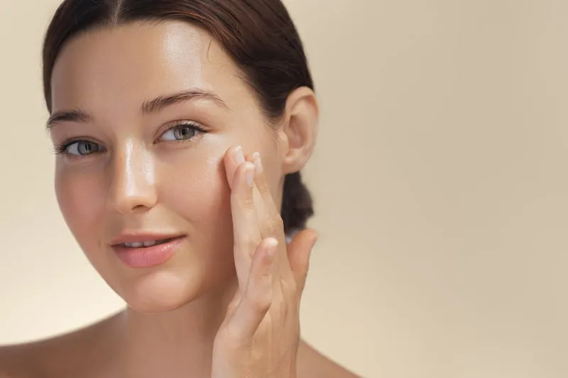girl with beautiful clear skin