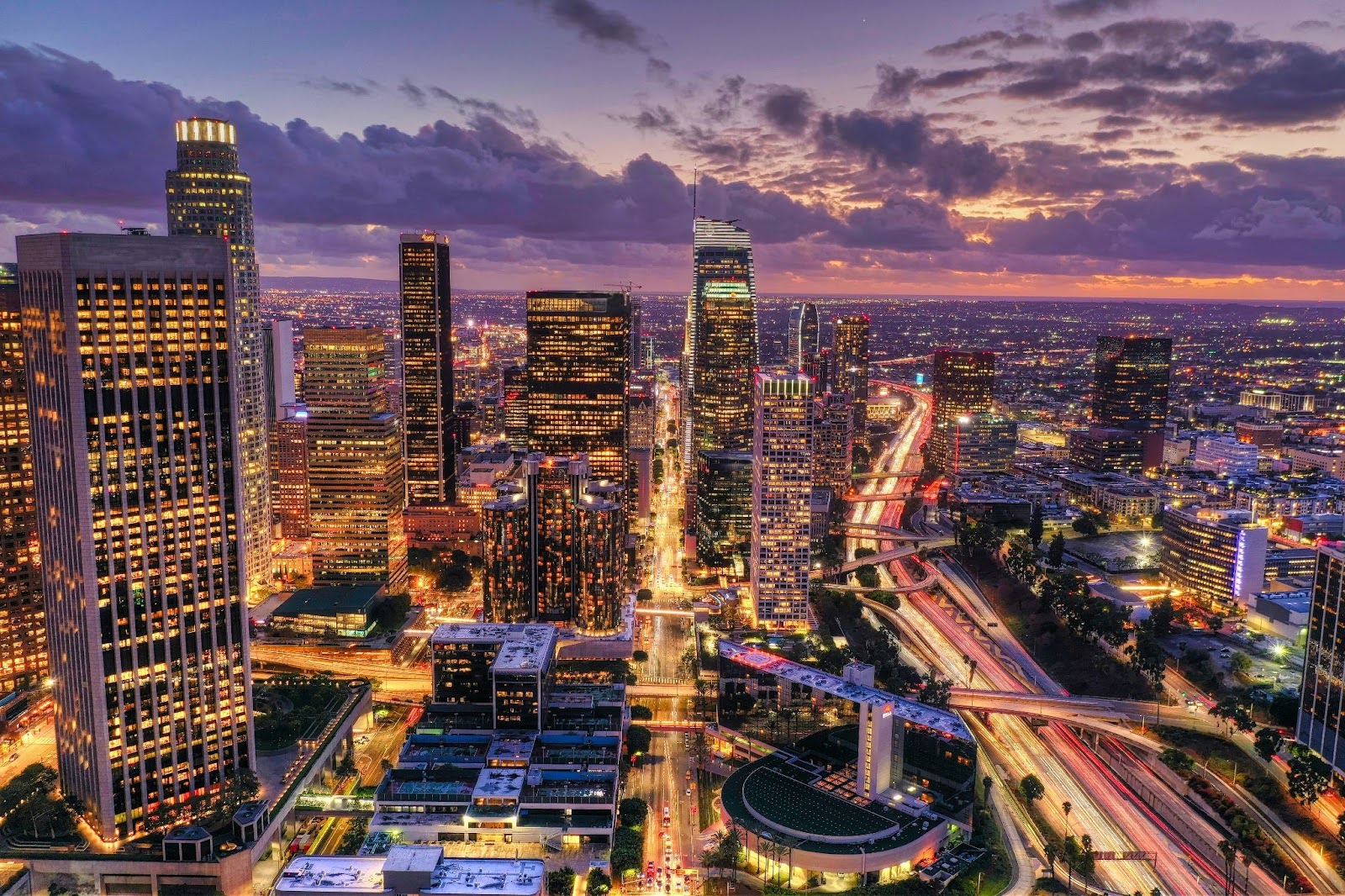 rooftop view of los angeles