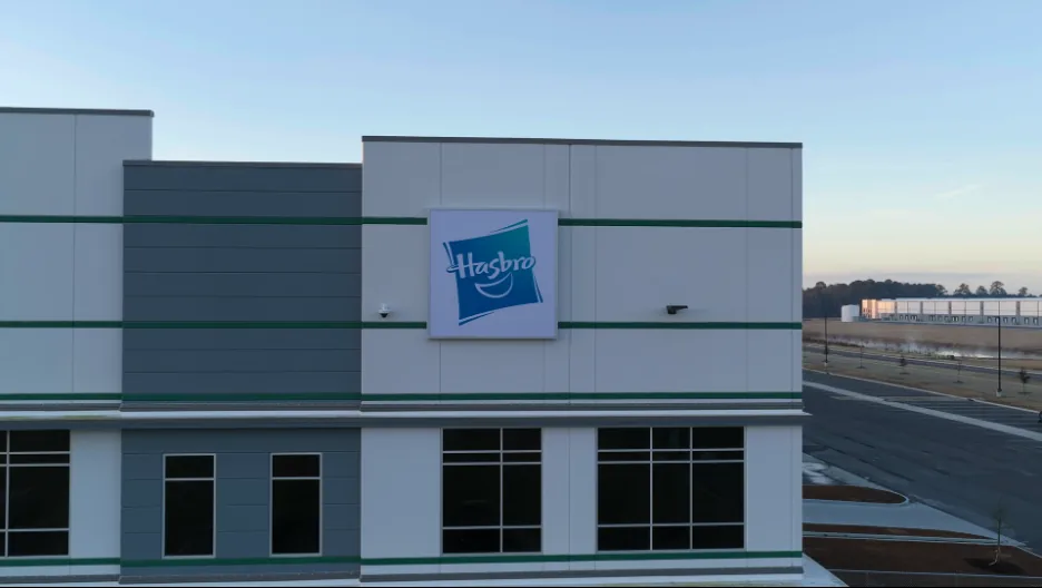 Hasbro distribution facility exterior in Midway, Georgia