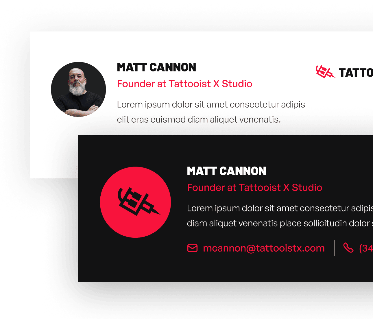 Email Signature - Tattooist X Webflow Template