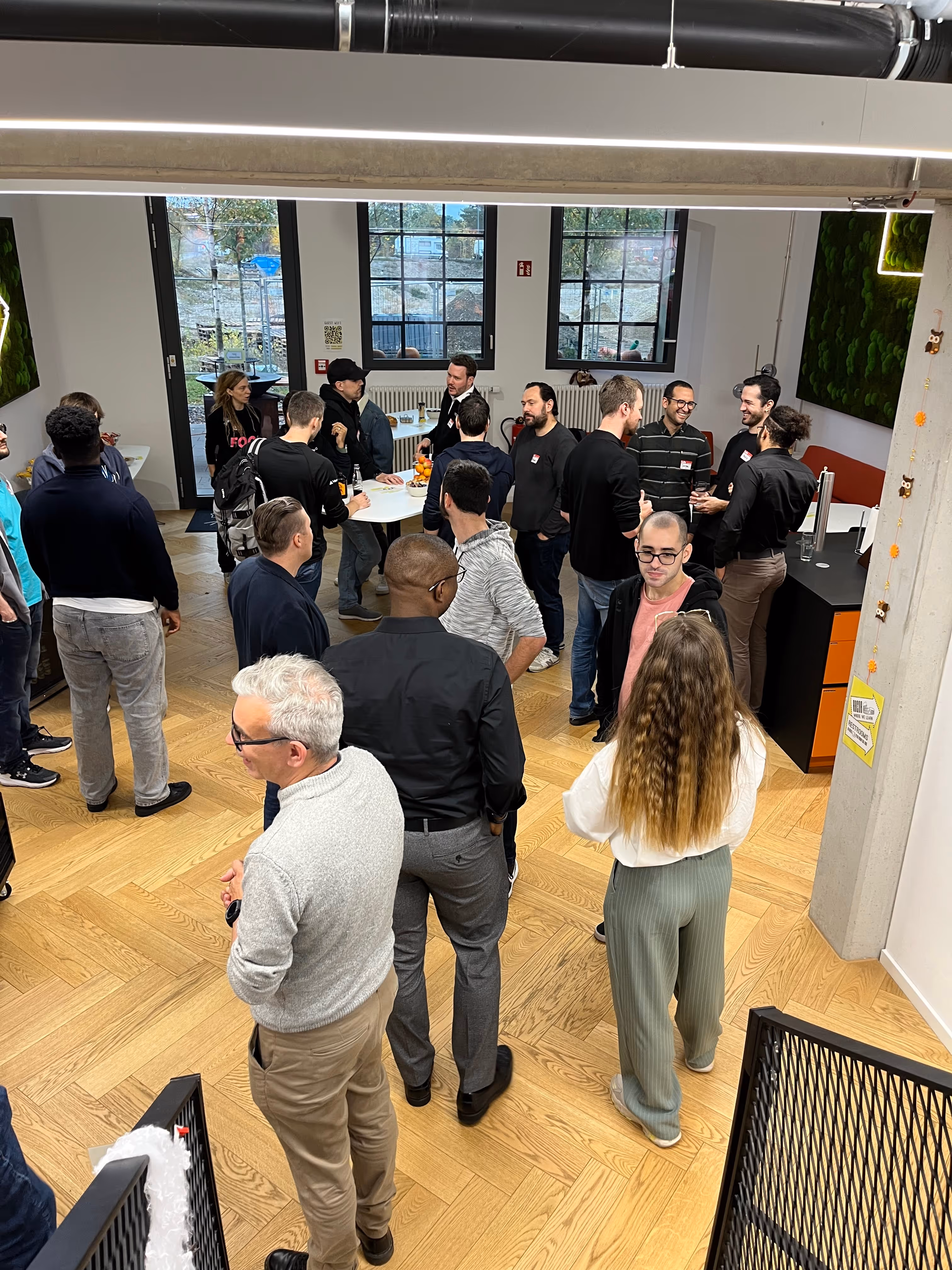 People networking during a Next.js meetup