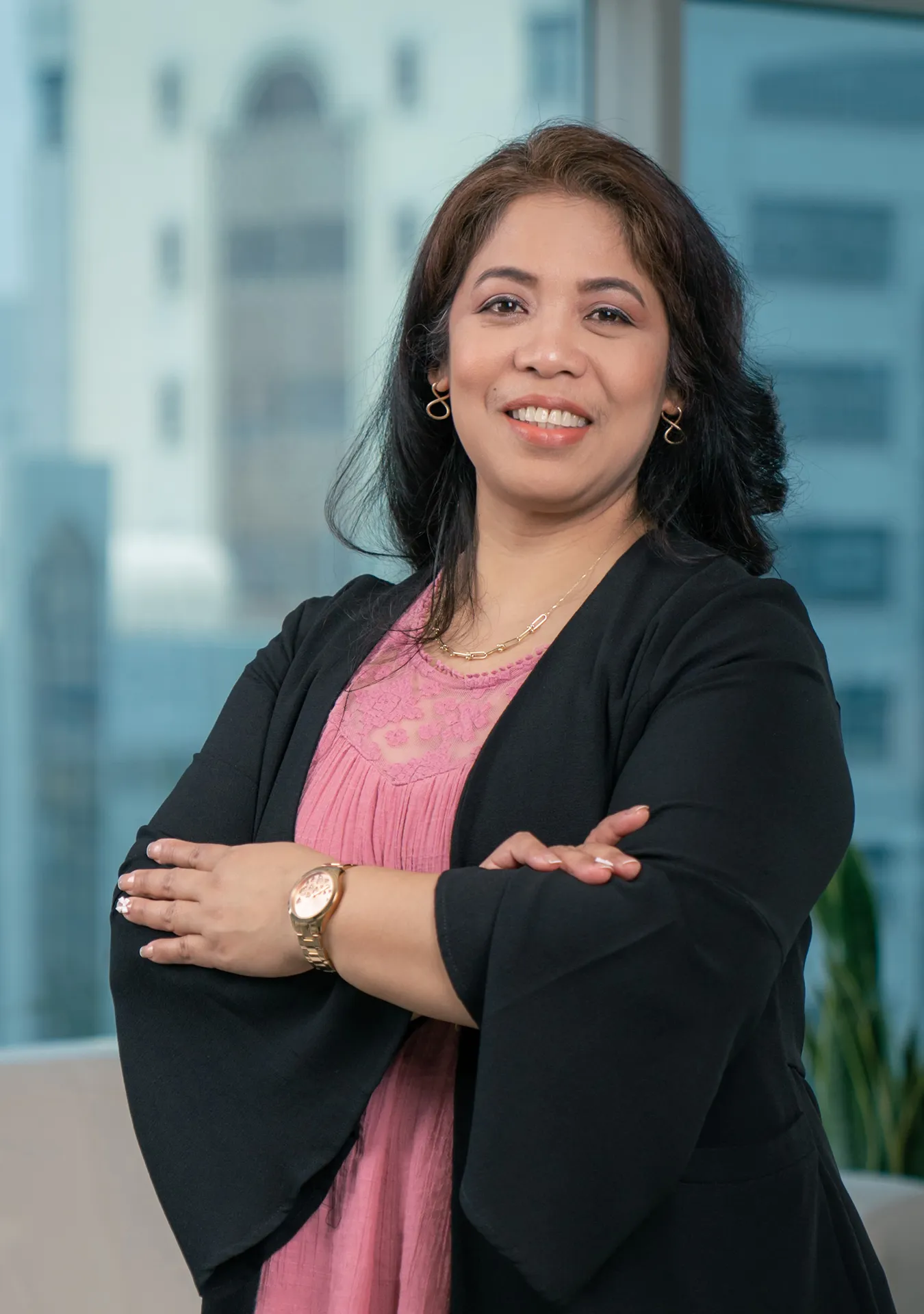 woman posing for a professional portrait
