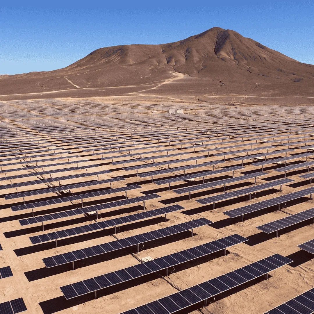 solar panels in sand