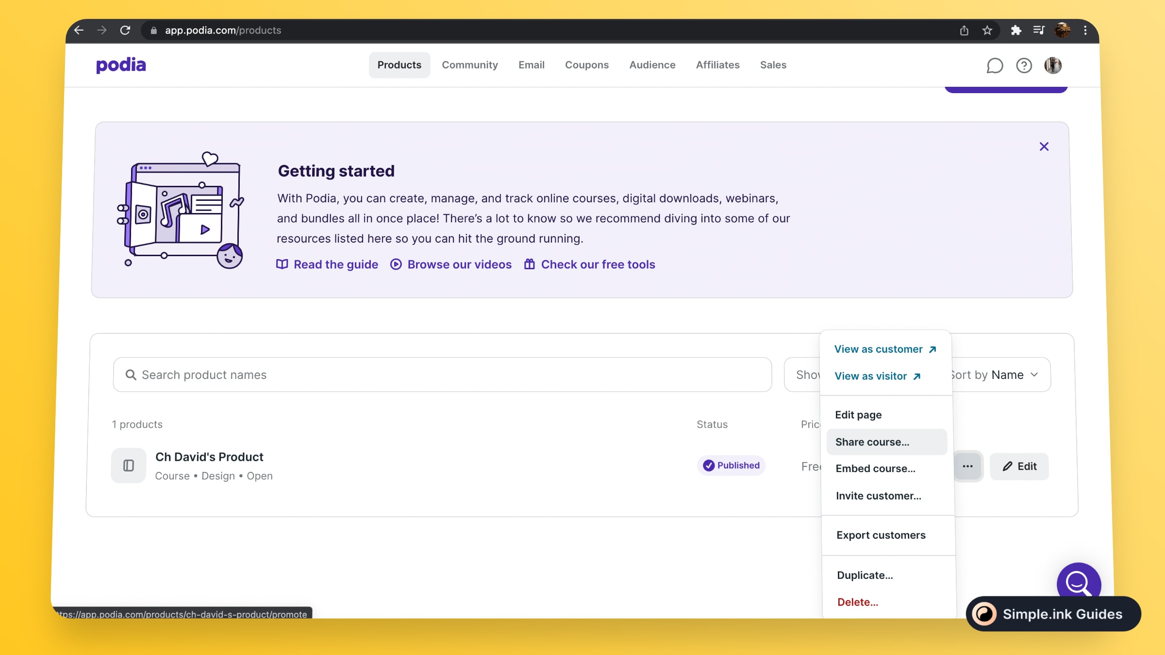 How to integrate Podia in Notion