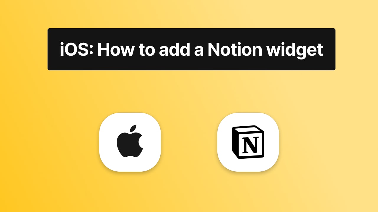 iOS: How to add Notion widgets