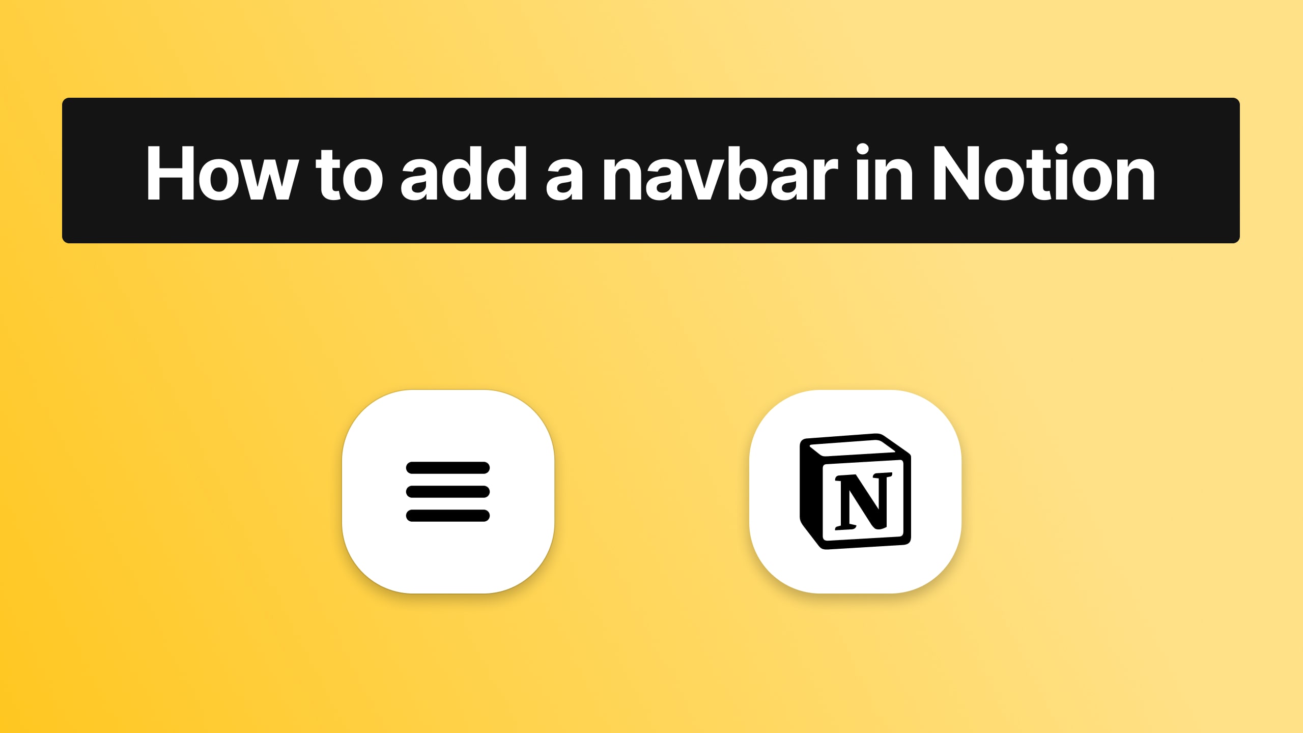 How to create a navigation bar in Notion (Navbar)