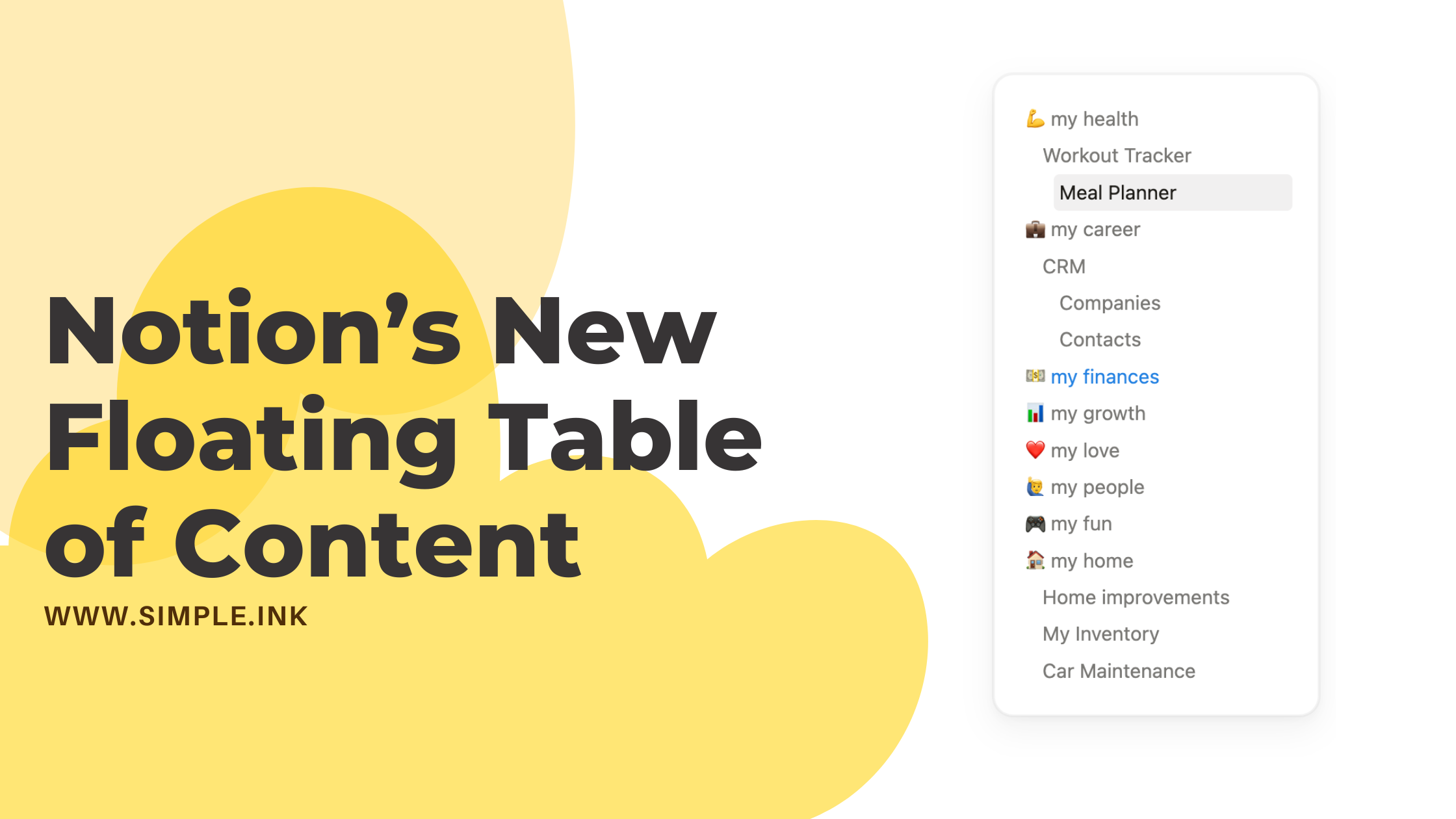 The New “Floating” Notion Table of Content or Page Navigation