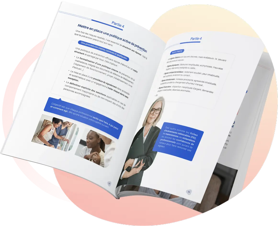 Ebook Maltraitance ouvert montrant son contenu.