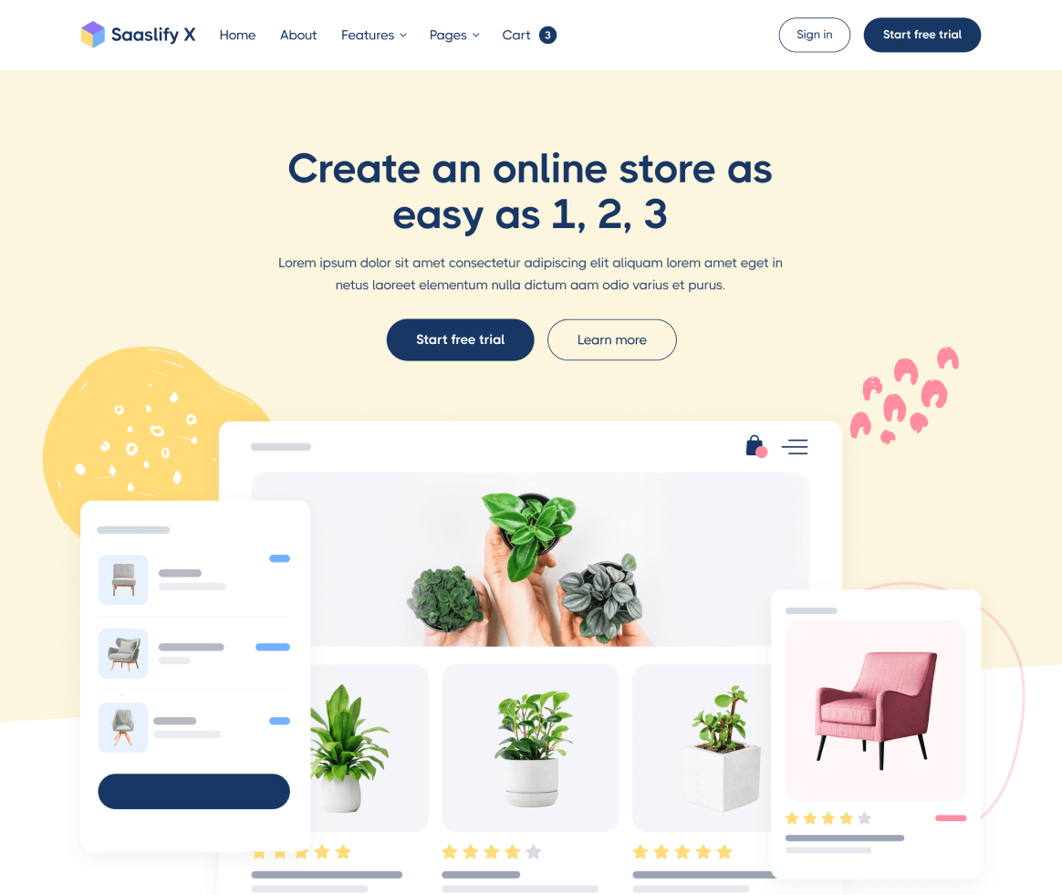 Saaslify X - Home page - Modern SaaS Webflow Template