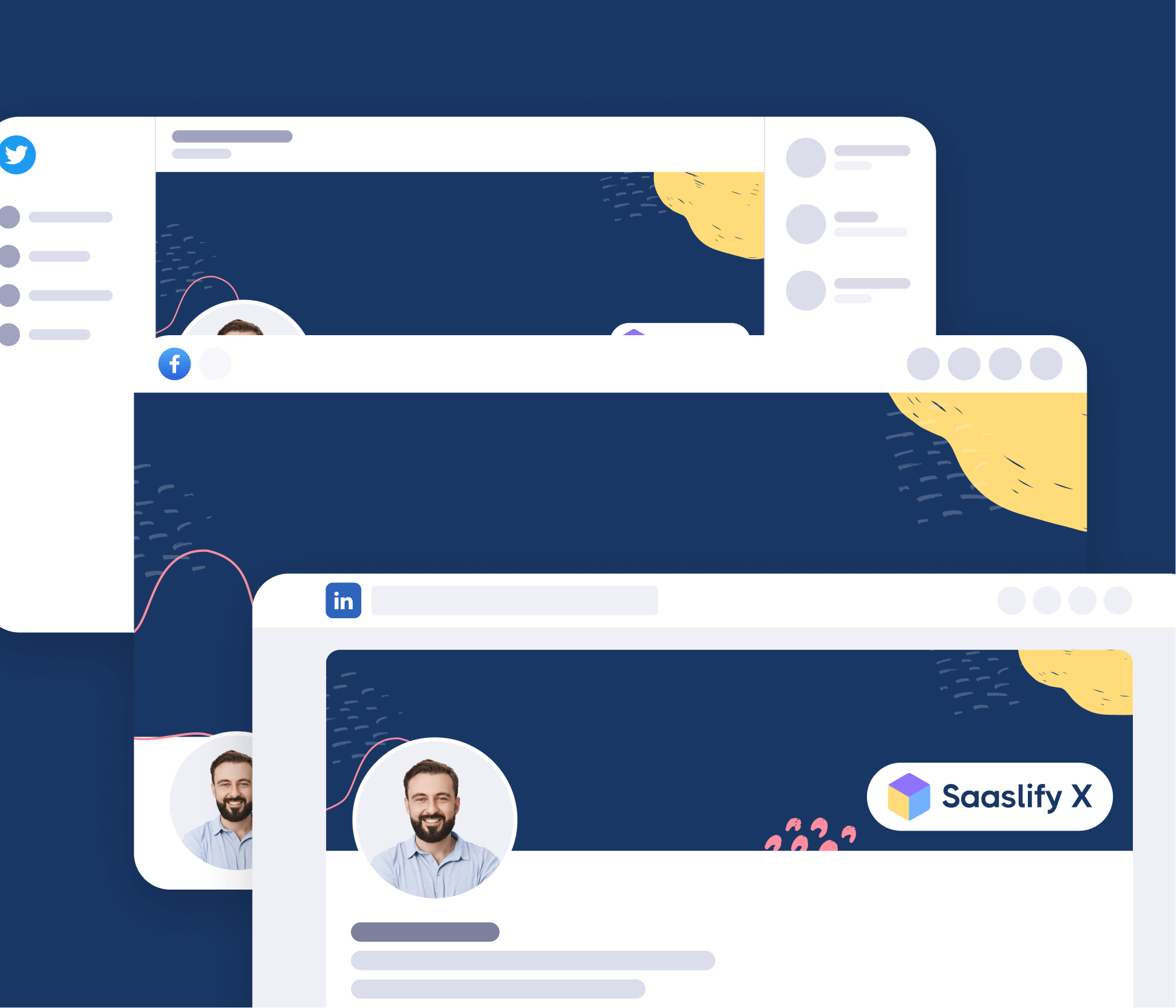Saaslify X - Social Media Assets - Modern SaaS Webflow Template