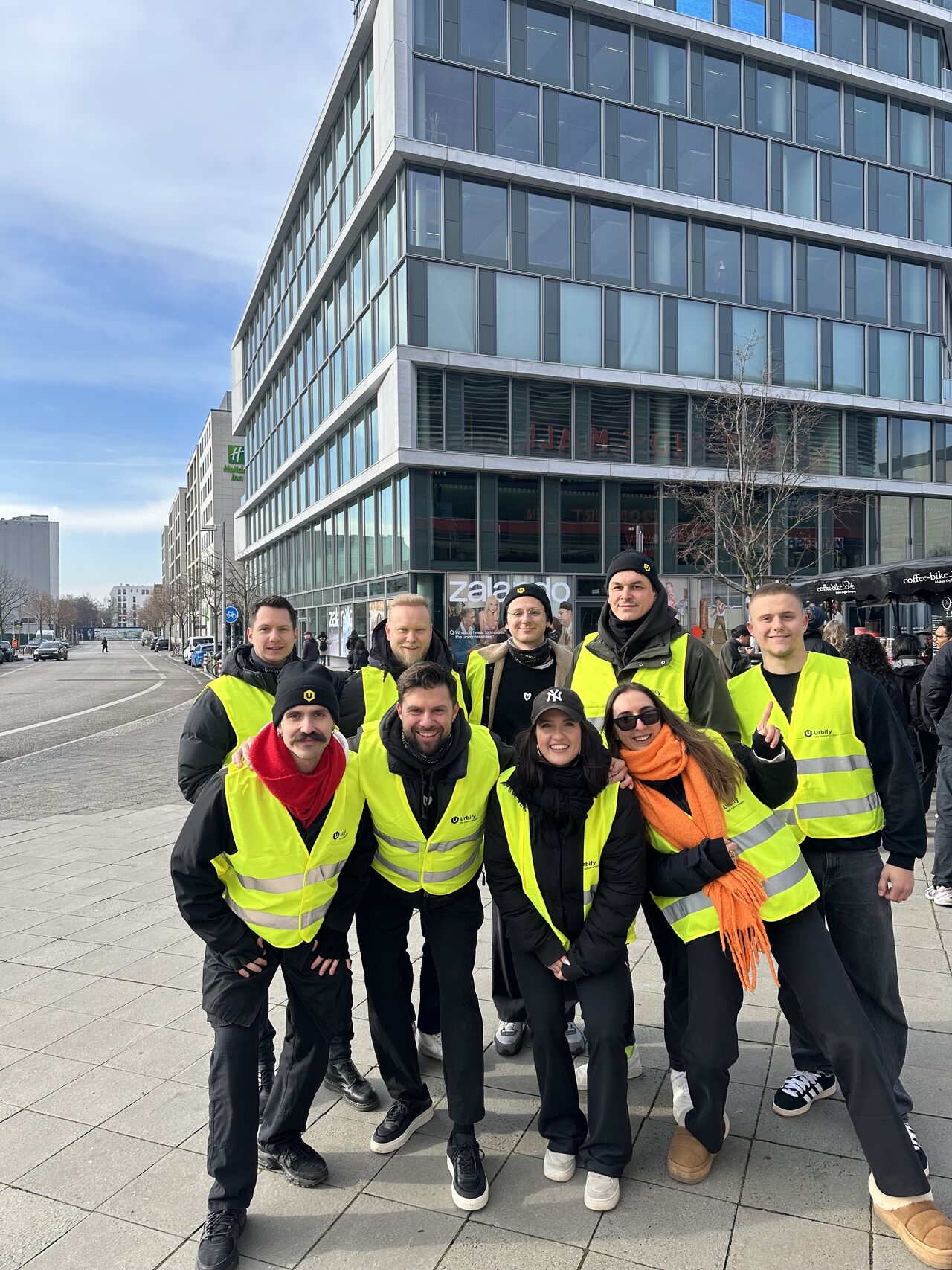 Happy Urbify Team in front of Zalando HQ