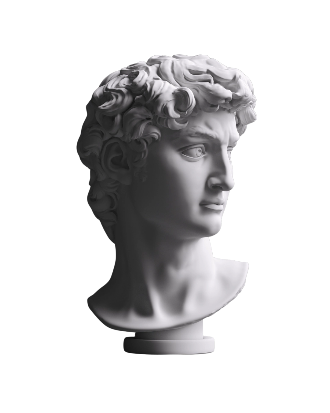 Elegant marble sculpture symbolizing timeless creativity by D.Tech branding experts