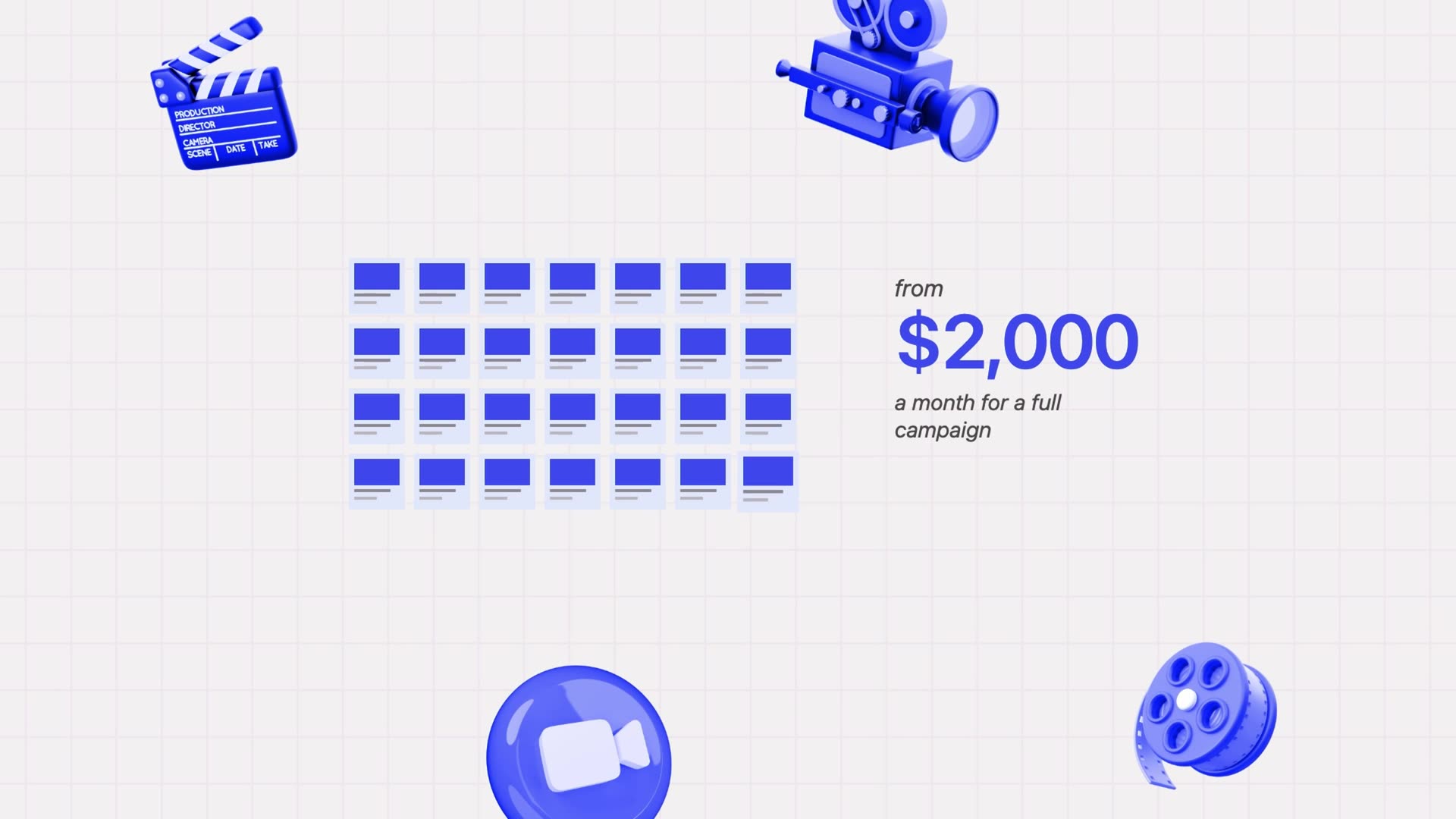 A full LinkedIn campaign from $2,000 a month