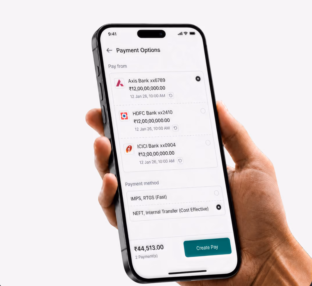  A mobile screen showing Mysa's payment options interface, letting users connect and process up to 100 payments with a single OTP directly from their phone