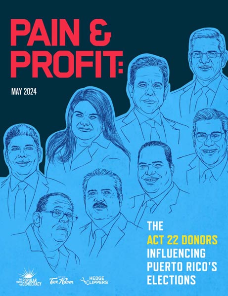 Blue illustrated cover showing multiple outlined portraits under the title “Pain & Profit”