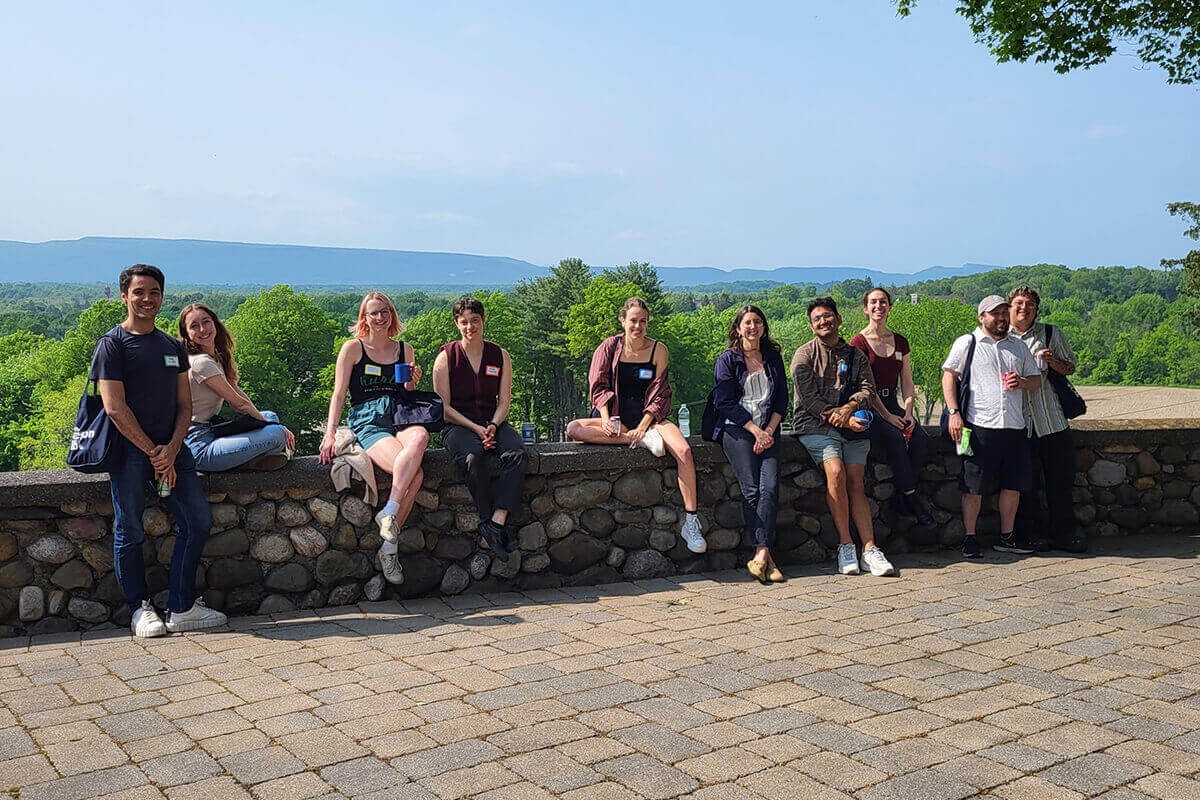 Group discussion in an outdoor setting