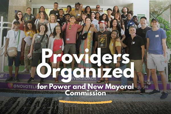 Childcare providers and organizers rallying together to advocate for fair wages, better working conditions, and universal childcare in New York.
