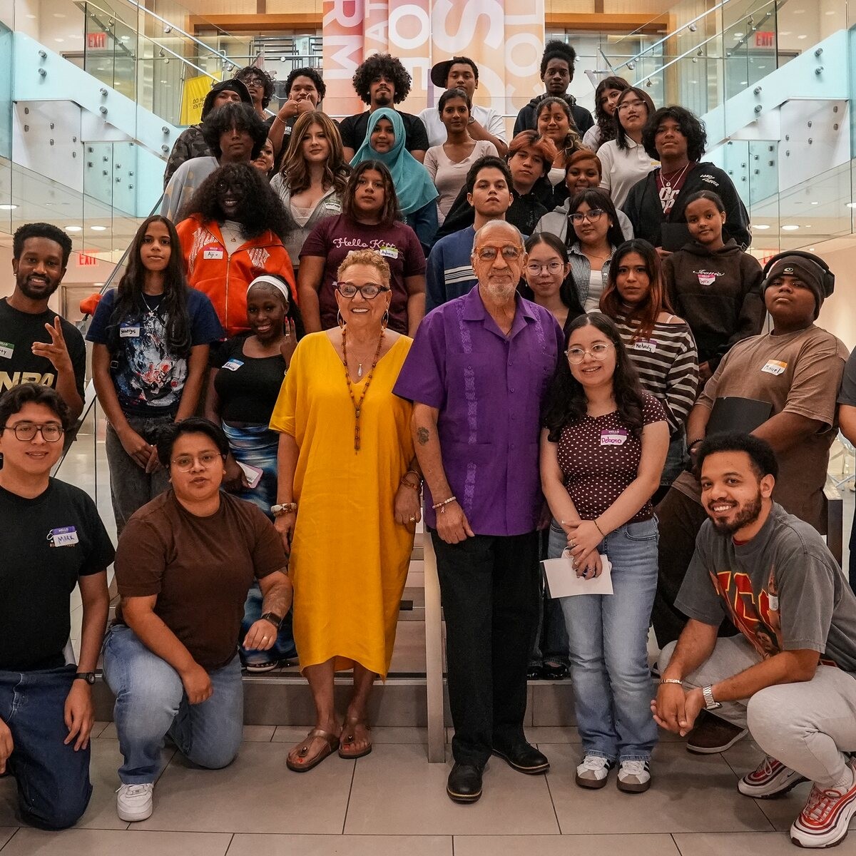 Youth Organizing Institute participants and mentors in a group photograph.