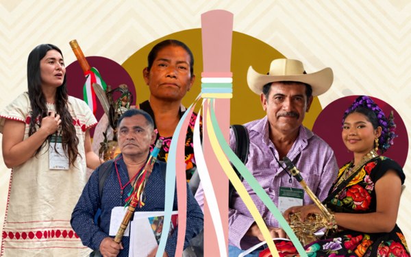 Artwork accompanying Aristegui Noticias’ coverage of Indigenous languages and the Indigenous Hip Hop Festival.