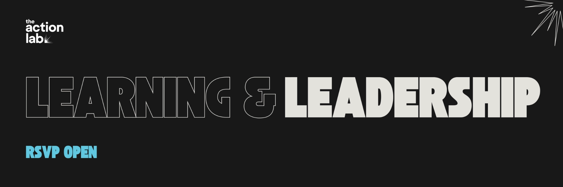 Text reading "Learning & Leadership - RSVP Open"