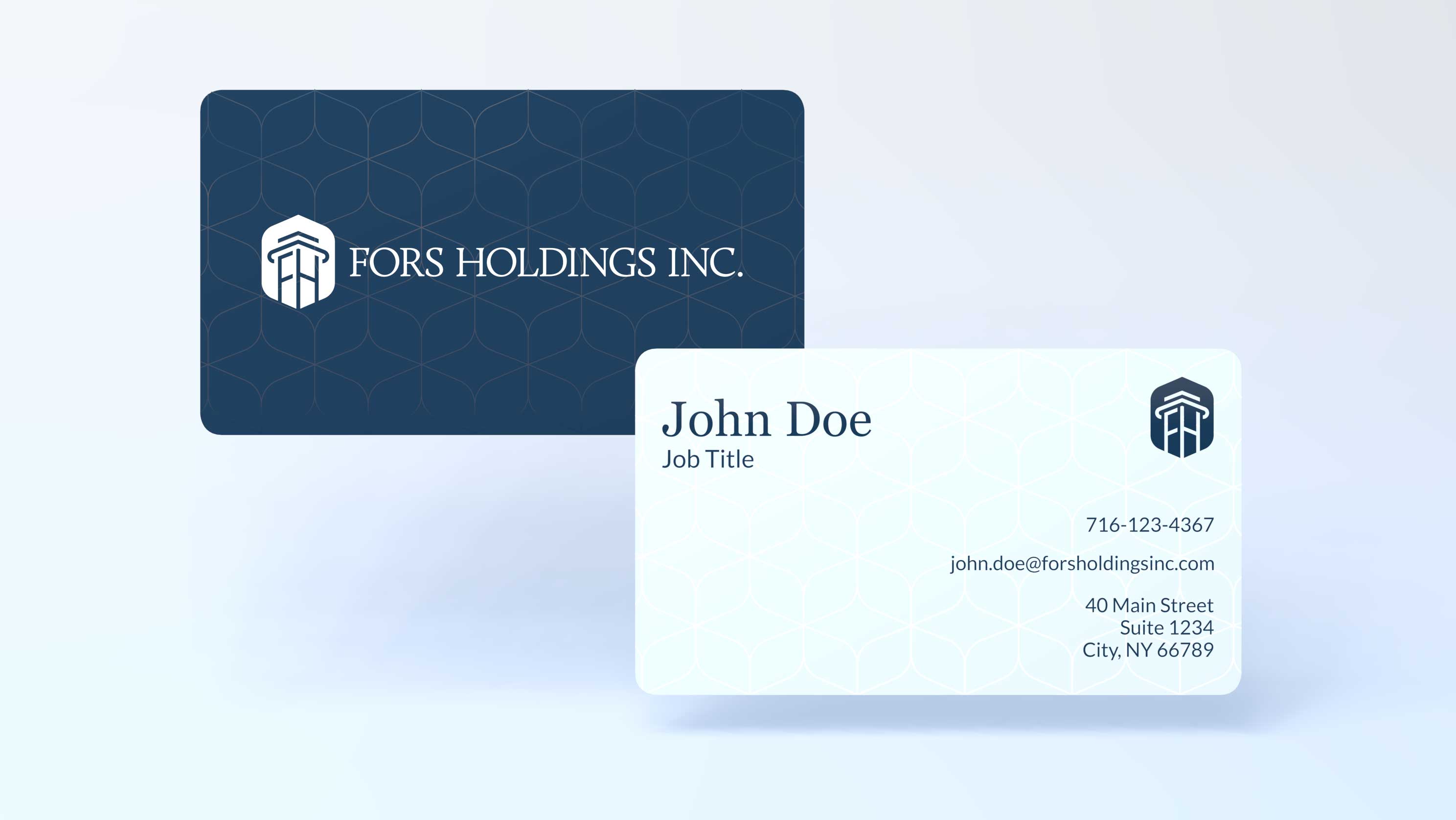 Fors Holding's Inc's spot gloss final business card design