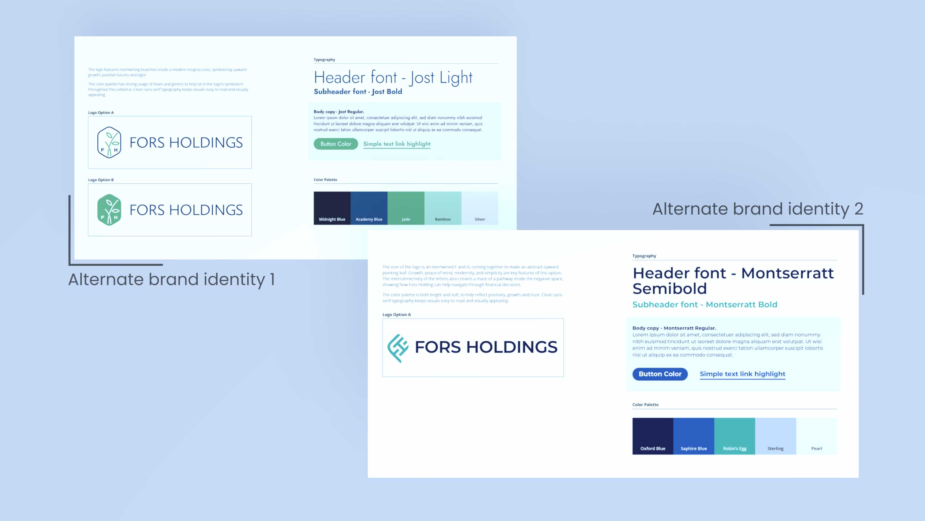 Additional draft options for Fors Holdings Inc's brand identity