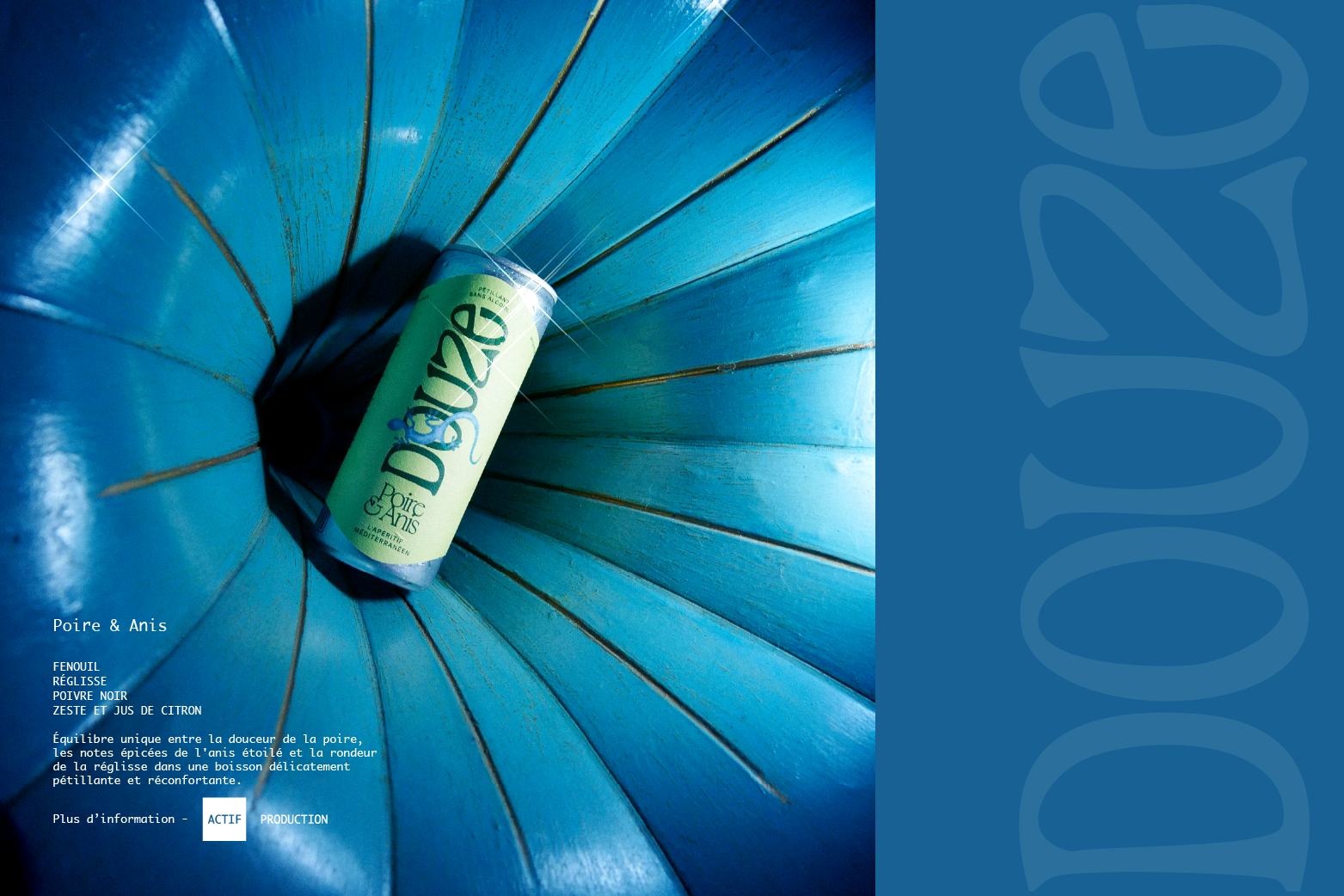 Affiche de packaging dans un gramophone bleu