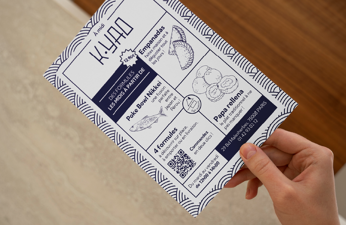 Flyer côté midi, restauration rapide