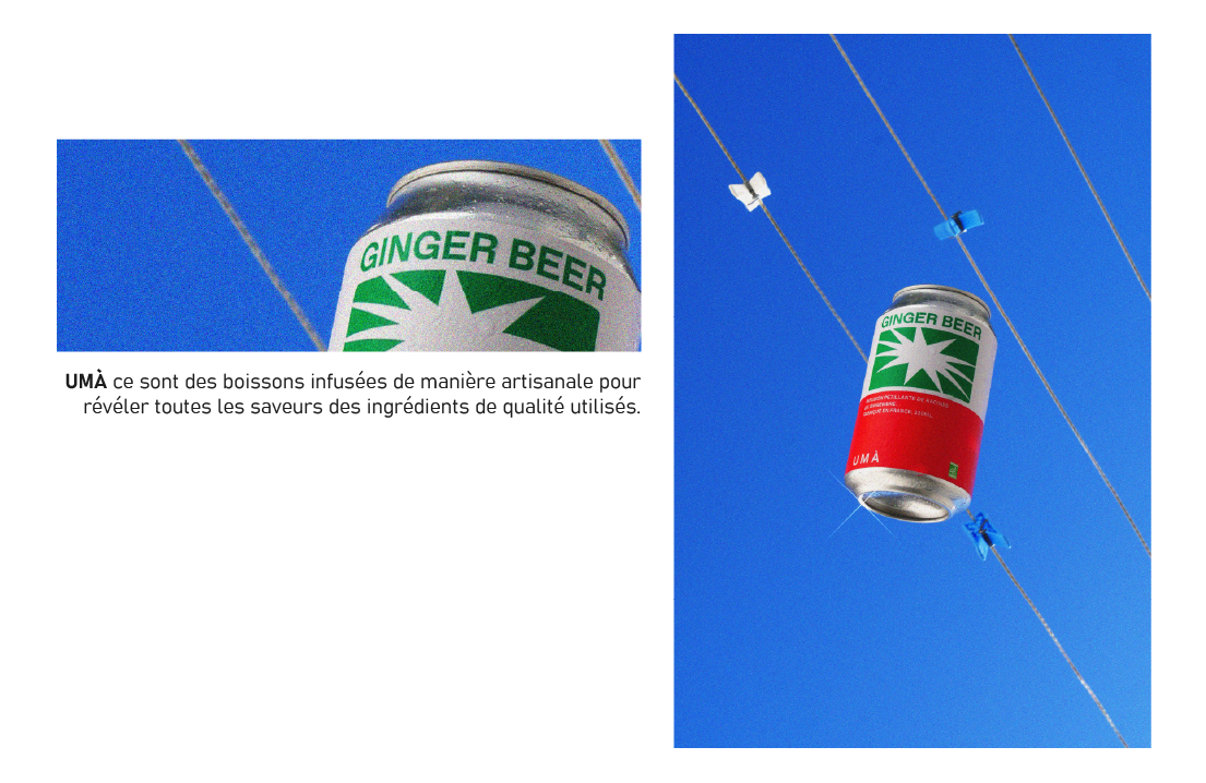 Mise en page sur fond blanc de visuel avec certains zooms et de l'écriture